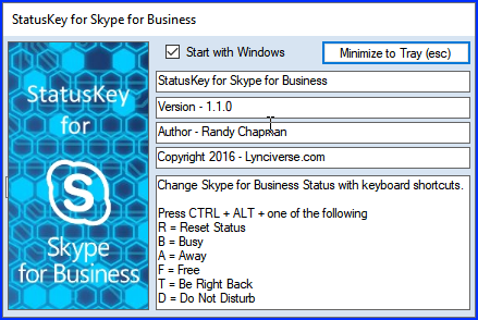 skype for business mac keyboard shortcuts